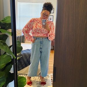 Floral Red Women's Blouse